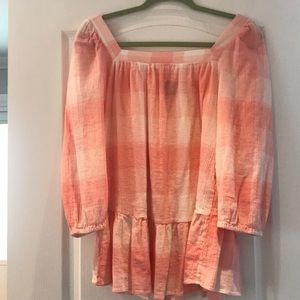 Pink checkered blouse